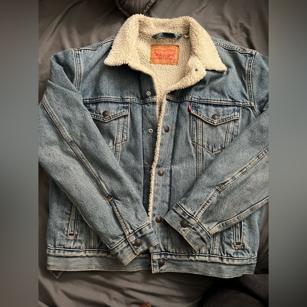 Levi’s Men’s Sherpa Trucker Denim Jacket - Medium